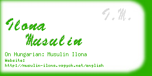 ilona musulin business card